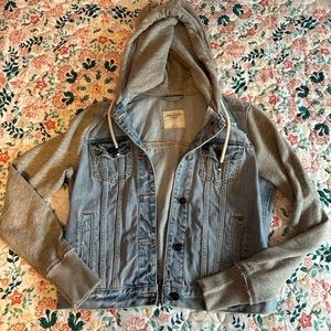 Abercrombie & Fitch Denim Hoodie Jacket Size Medium Perfect Condition